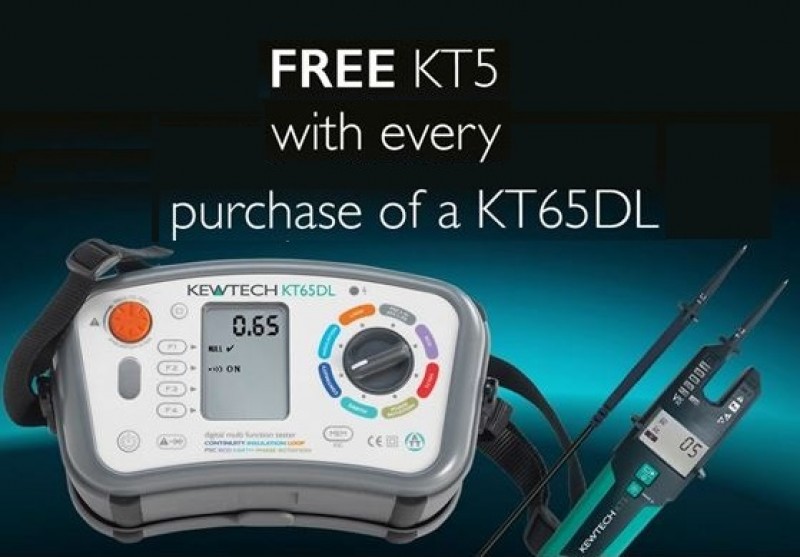Kewtech KT65DL Multifunction Tester 8in1 with Free KT5